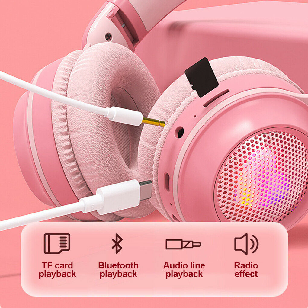 Rabbit Ear Headphones Bluetooth Headset Cute Earphone For Adults Kids Rabbit Ear Headphones Bluetooth Headset Cute Earphone For Adults Kids